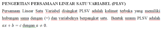 Bentuk umumnya adalah ax + b = c, dengan a, b, c bilangan bulat dan a ≠ 0. Latihan Soal Plsv Dan Ptlsv Matematika Kelas 7 Media Pembelajaran Online Guru Spensaka Smpn1kalimanah