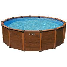 Intex Wood Grain Pool 18ft X52in 1 169 Liked On Polyvore Featuring Furniture And Swim Intex Wood Grain Design