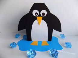 Простые поделки с детьми. Пингвин на льдине | Своими ручками | Дзен