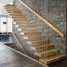 Contemporary Floating Staircase With Wood Tread Invisible Stringer Straight Stairs Buy Contemporary Floatin Floating Staircase Stair Railing Design Staircase