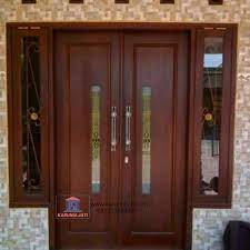 Pintu Utama Panel Kaca Kamper Samarinda Pk Karunia Jati