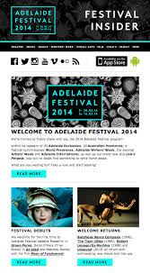 Adelaide Festival Campaign Monitor Email Marketing Design Email Marketing Inspiration Email Design