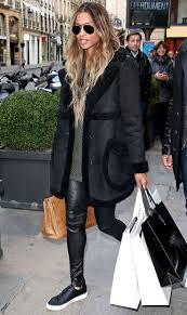 31 Actual Outfits You Can Wear With Leggings Inspired By Celebs Shearling Coat Street Style Celebrity Street Style Fashion Week