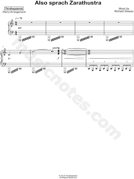 A video tutorial combined with piano view. Trinthepianist Also Sprach Zarathustra Sheet Music Piano Solo In C Major Download Print Sku Mn0193575