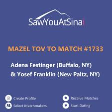 Mazel Tov to Yosef Franklin and Adena Festinger