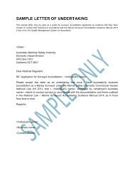Exporters can now file letter of undertaking(lut) online on gst portal before exporting goods/ services without payment of igst. Sample Letter Of Undertaking Australian Maritime Safety Authority