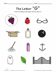 Things That Start With G Preschool Phonics Worksheets Alphabet Phonics Free Preschool Worksheets
