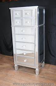 Attractive tall boy with four square drawers at the top. Mirrored Furniture Mirrored Desks Chests Tables Art Deco Chest Canonbury Antiques