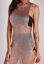 Col bardot appréciable manches longues bordures côtelées communes sont compatibles choisissez simplement votre dimension traditionnelle. Missguided Metallic Knitted Dress Rose Gold In Pink Lyst