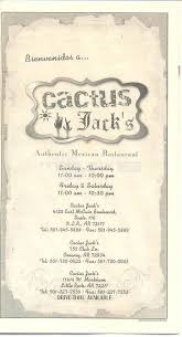 North little rock, ar, 72117. Menu Of Cactus Jack S In North Little Rock Ar 72117