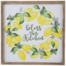 Bless This Kitchen Lemon Wreath Wood Wall Decor Hobby Lobby 5260955 In 2021 Spring Kitchen Decor Lemon Kitchen Decor Kitchen Decor Accents