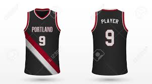 Portland trail blazers, portland, or. Realistic Sport Shirt Portland Trail Blazers Jersey Template Royalty Free Cliparts Vectors And Stock Illustration Image 125227022