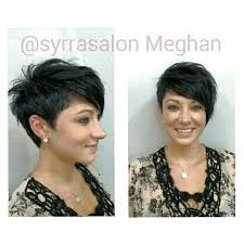 The short hairstyle of a bob is universal and very convenient in laying. Long On One Side Shaved Or Finger Length On The Other Asymmetrical Pixie Hair Styles Short Asymmetrical Hairstyles Short Hair Styles
