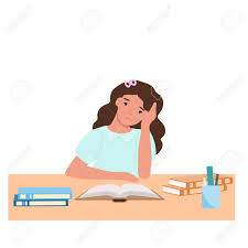 Find the perfect do homework cartoon stock photos and editorial news pictures from getty images. Sad Girl Doing Homework School Girl With Textbooks At The Desk Royalty Free Cliparts Vectors And Stock Illustration Image 148295544