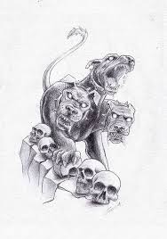 A Picture Of A Cerberus That I Intent To Tattoo Write Me Your Oppinion Please Cerberus Mythology Tattoos Greek Tattoos Greek Mythology Art