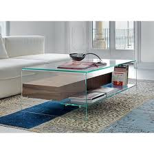 Bonvivo coffee table is made using a glass top and a natural wood frame. Sovet Bridge With Shelf Drawer Glass Coffee Table Living Room Furniture Ultra Modern Coffee Table Living Room Coffee Table Coffee Table With Shelf