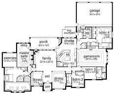 Traditional Style House Plan 4 Beds 4 5 Baths 5028 Sq Ft Plan 84 498 House Plans One Story One Story Homes Traditional House Plans