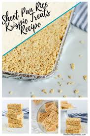 Sheet Pan Rice Krispie Treats Recipe Big Batch Fills A Half Sheet Pan And Is Enough To Fee In 2020 Rice Krispy Treats Recipe Rice Krispie Treats Krispie Treats Recipe