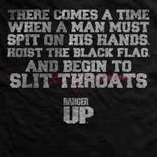 Ranger Up Men S Ultra Thin Vintage Hoist The Black Flag Black T Shirt Crown Outdoor Tactical