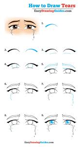 Crying eye drawing using graphite pencils, eye with tear drops , step by step tutorial of drawing a realistic eye, sketch of eye with. How To Draw Tears Really Easy Drawing Tutorial