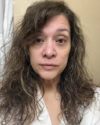 I'm 60. No makeup, no filters, I didn't straighten my hair yet. Freshly  showered and I thought I would take a picture because despite how gross I  feel all the time, how