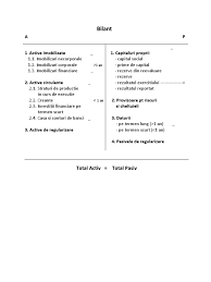 In tentativa sa de asigurare a echilibrului financiar pe termen scurt, societatea comerciala. Bilant
