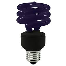 Box Of 4 Blacklight Bulb Compact Fluorescent Cfl Party Blacklite 15w Screw In