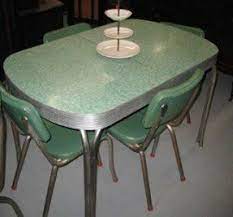 The classic chrome 1950s kitchen table typically featured a formica or laminate top. Formica Top Kitchen Table Ideas On Foter Formica Table Vinyl Chairs Vintage Kitchen
