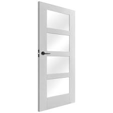 Choosing the right glass for your front entry door is a meticulous process. Liberty Doors Internal White Primed Shaker 4l Clear Glass Door At Leader Doors