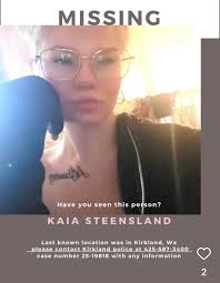 Missing person in Kirkland area, please contact police