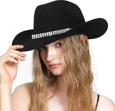 INOGIH Cappello Western Cowboy con Cintura per Donne