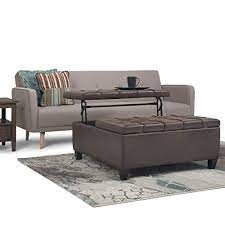 The square ottoman coffee table should fit your style. 10 Best Square Leather Ottoman Coffee Tables Homeluf Com