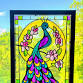 Elegant Peacock – Glass Art