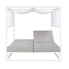 tuinligbed in wit aluminium gartenmobel aus aluminium aluminium daybed garten
