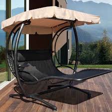 Furniture Marvellous Garden Swing Design Ideas With Cream Umbrella Black Metals Material Design I Garden Swing Seat Outdoor Patio Swing Garden Patio Furniture
