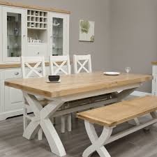 Deluxe Painted Grand X Leg Extending Dining Table Chairs Increase your dining space with an extendable dining table.