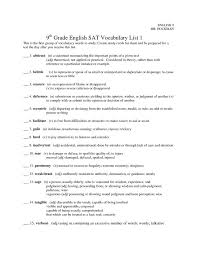 9th Grade Vocabulary Worksheets Spelling Words List 12th Grade Spelling Words Spelling Words
