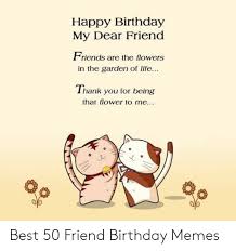 Whether it's a family member, colleague, or best friend celebrating their special day, you'll find the perfect birthday bouquet to put a smile on their face. Happy Birthday My Dear Friend Riends Are The Flowers In The Garden Of Life I Hank You For Being That Flower To Me 0 Best 50 Friend Birthday Memes Birthday Meme
