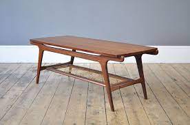 Whether you're looking to instil a modern designer look or a more accent to. Dutch Mid Century Coffee Table With Rattan Shelf 3 Mid Century Coffee Table Coffee Table Coffee Table Wood