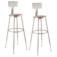 Workpro heavy duty adjustable hydraulic shop stool, black. 2pk Adjustable Heavy Duty Steel Stool With Backrest Gray Hampton Collection Target