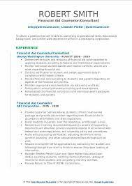 Administers the financial aid program and provides application counseling. Financial Aid Counselor Resume Samples Qwikresume