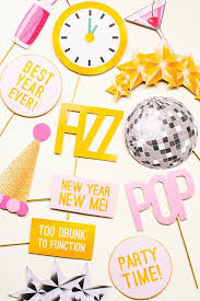 Printable New Years Eve Photo Booth Props Decor Instant Download Pdf New Year Accessories Unique Party Slogan 2019 Photo Booth Props New Years Eve Party New Year S Eve Crafts
