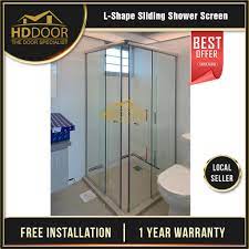 Das ist das neue ebay. L Shape Sliding Shower Screen Toilet Glass Door Toilet Shower Screen Shopee Singapore