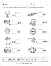 free consonant digraph worksheets for preschool children