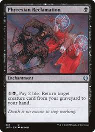 This is a list of cards that have the most powerful form of control in magic known as stax. Phyrexian Reclamation Card Edhrec
