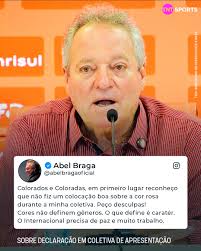 Abel Braga se manifestou em suas redes sociais pedindo desculpas pelas  declarações homofóbicas feitas durante sua coletiva de apresentação.  #FutebolBrasileiro