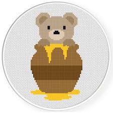 Free stitching pattern creator and generator. Honey Bear Cross Stitch Pattern Daily Cross Stitch
