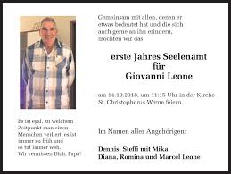 Traueranzeigen von Giovanni Leone
