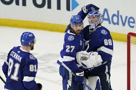 For tampa bay lightning players and fans, wednesday's game 5 win against the montreal canadiens to clinch their second consecutive stanley cup will set off months of celebrations before moving on. Kucherov Leads Lightning Over Canadiens 5 1 In Game 1