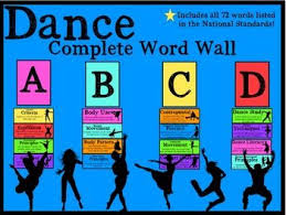 Dance Complete Word Wall Word Wall Words Vocabulary Cards